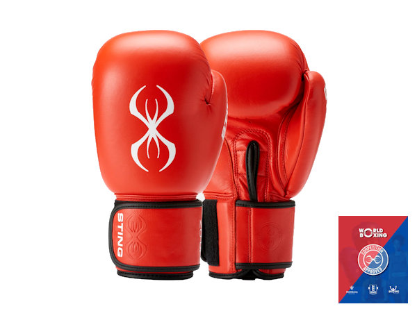 Sting England Boxing Approved Competition Gloves Red